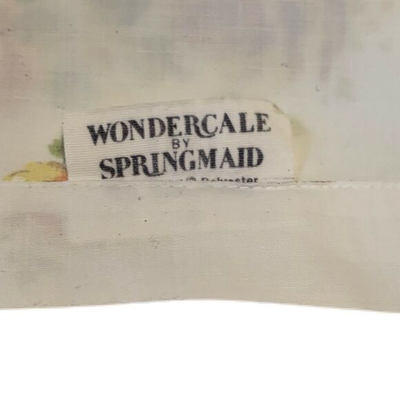 Springmaid Floral Twin Flat Sheet Country Cottage Core Yellow Roses Vintage - Picture 3 of 4